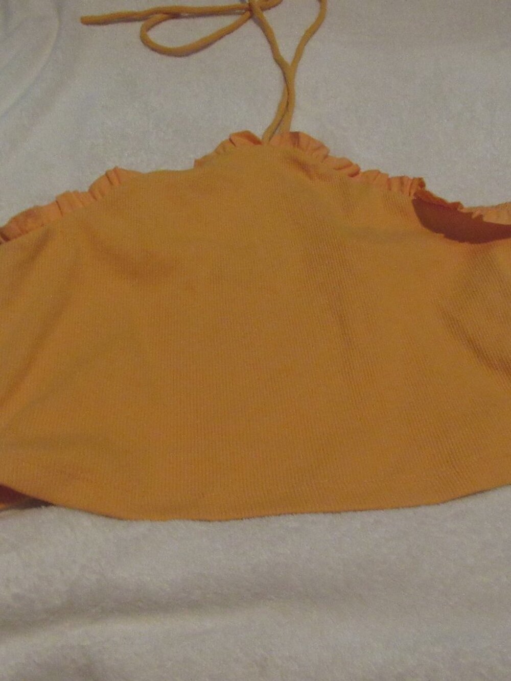 Zara Orange Halter Crop Top Size Medium USED